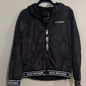 Rocawear Black Dark Camouflage Design Lined  Jacket Women's Size Medium